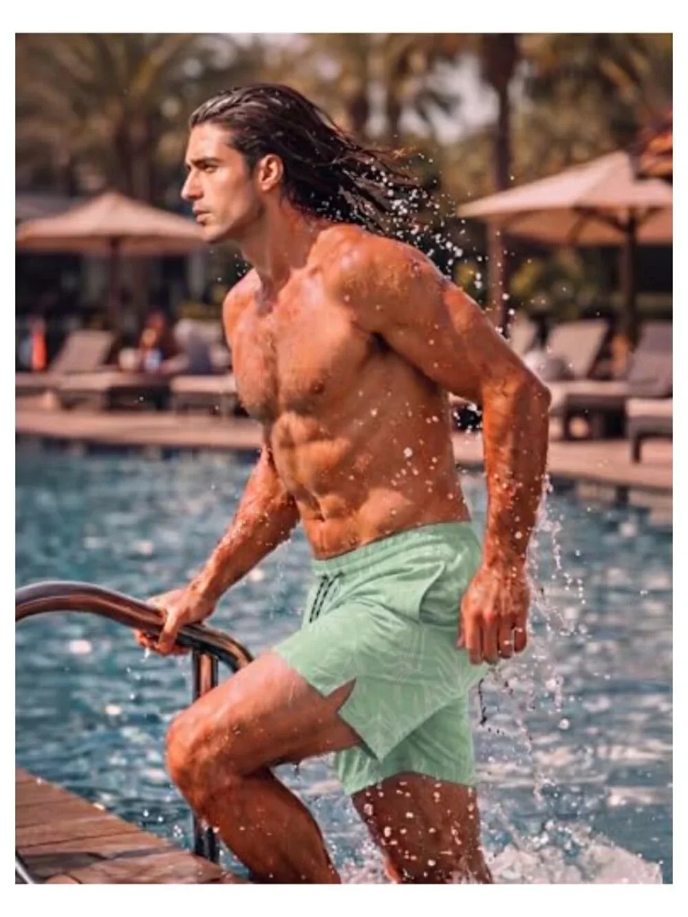 Men's Quick Dry Swim Trunks with 2-in-1 Compression Liner Board Shorts
